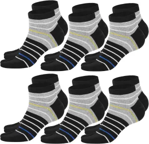 6 Pairs Men's Tabi Socks Flip Flop Split Toe Cotton Socks for Men Athletic Wicking