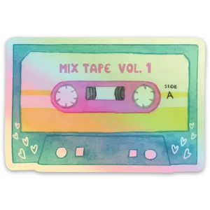 90s Cassette Tape Sticker - Retro Stickers - 90s Stickers