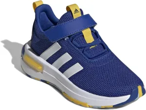adidas Racer TR23 Elastic Lace Sneaker, Team Royal Blue/White/Utility Yellow, 1 US Unisex Little Kid
