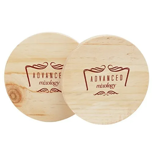 Advanced Mixology Set of 10 100% Pure Copper Moscow Mule Mugs (16 oz each) with 10 Artisan Hand Crafted Wooden Coasters - Barrel With Brass Handle