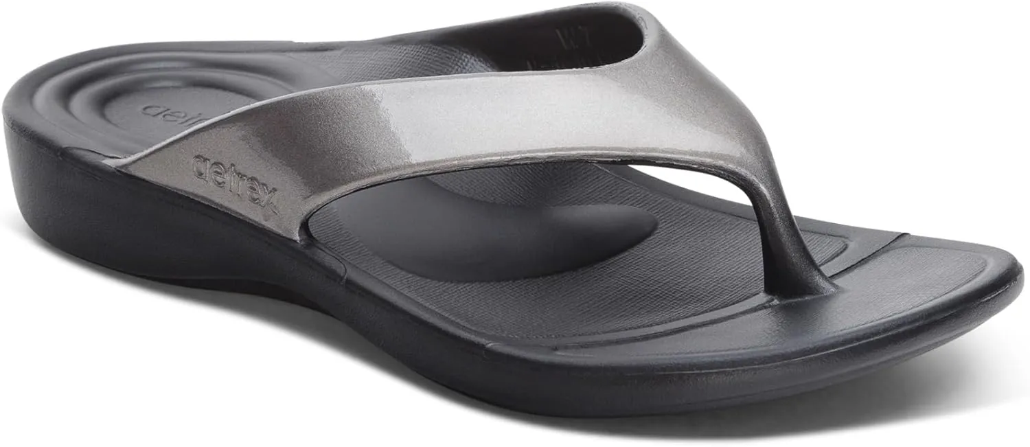 Aetrex Maui Orthopedic Flip Flops for Women Arch Support - Pressure Relief Water-friendly Shock Absorption Super Soft UltraSky EVA Foam Flip Flops