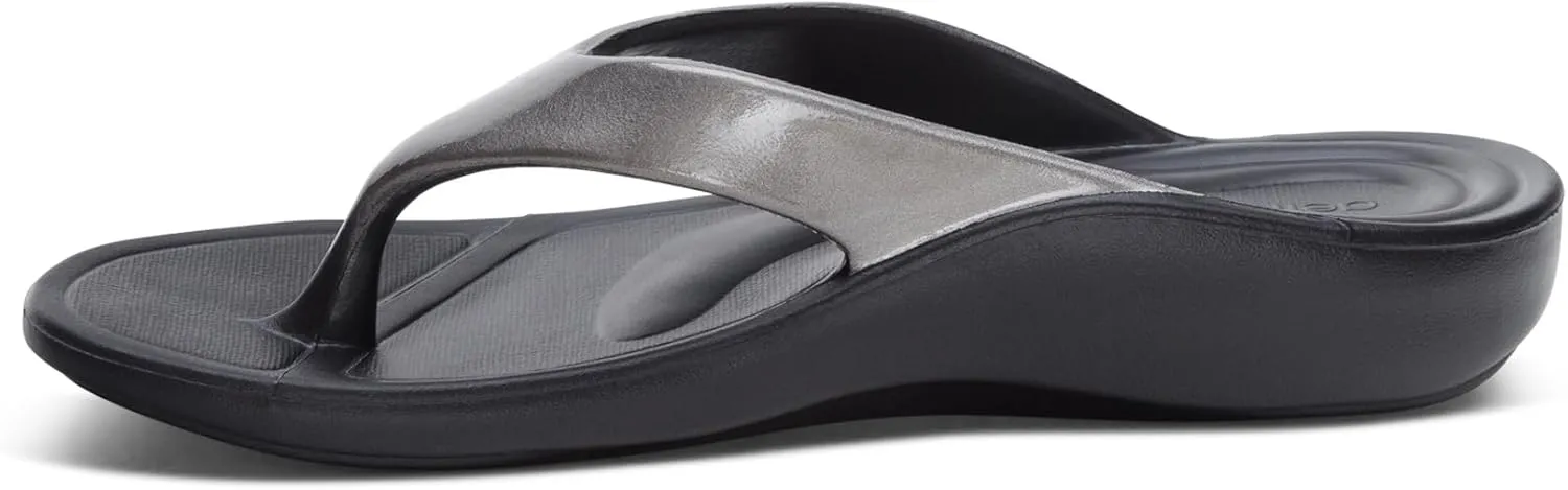 Aetrex Maui Orthopedic Flip Flops for Women Arch Support - Pressure Relief Water-friendly Shock Absorption Super Soft UltraSky EVA Foam Flip Flops
