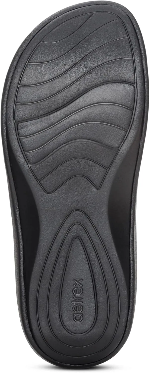 Aetrex Maui Orthopedic Flip Flops for Women Arch Support - Pressure Relief Water-friendly Shock Absorption Super Soft UltraSky EVA Foam Flip Flops