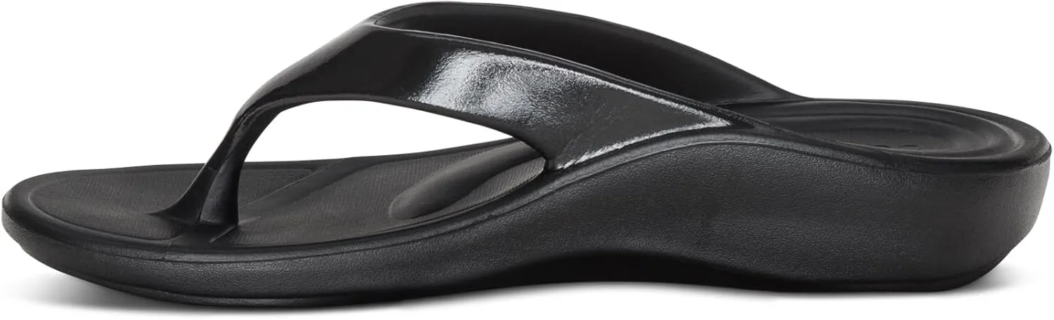 Aetrex Maui Orthopedic Flip Flops for Women Arch Support - Pressure Relief Water-friendly Shock Absorption Super Soft UltraSky EVA Foam Flip Flops