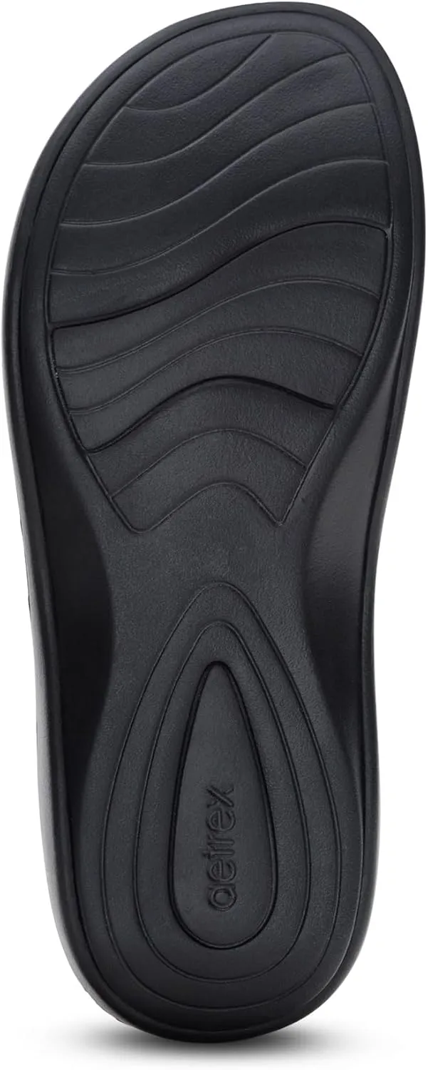 Aetrex Maui Orthopedic Flip Flops for Women Arch Support - Pressure Relief Water-friendly Shock Absorption Super Soft UltraSky EVA Foam Flip Flops