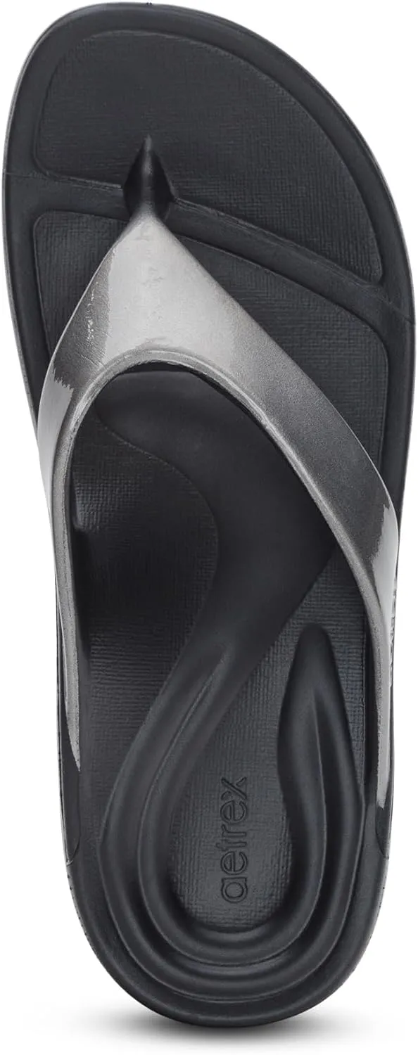 Aetrex Maui Orthopedic Flip Flops for Women Arch Support - Pressure Relief Water-friendly Shock Absorption Super Soft UltraSky EVA Foam Flip Flops