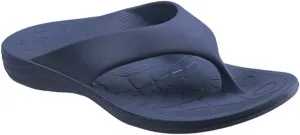 Aetrex Maui Orthopedic Mens Flip Flops - Arch Support Shock Absorption w/UltraSKY EVA Foam Pressure Relief Water-Friendly Flip Flops for Men Navy