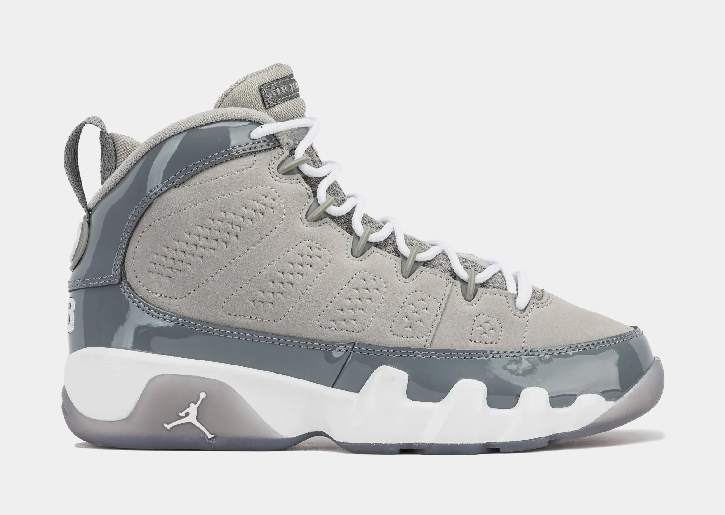 Air Jordan 9 Retro Cool Grey Grade School Lifestyle Shoes (Medium Grey/Cool Grey/White)