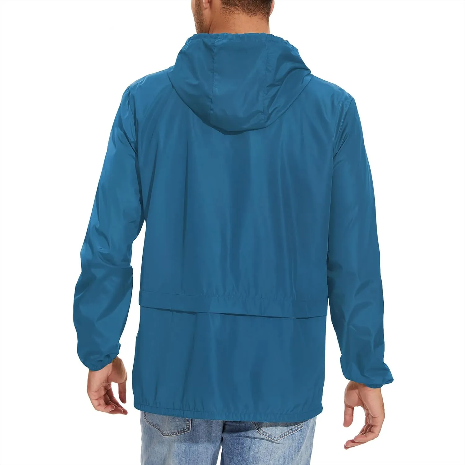 American Trends Raincoat for Men Waterproof with Hood Mens Rain Jacket Windbreaker Jackets Rain Coat