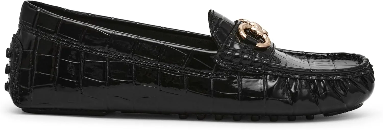 Anne Klein Womens Chrystie Faux Leather Driving Moccasins Moccasins