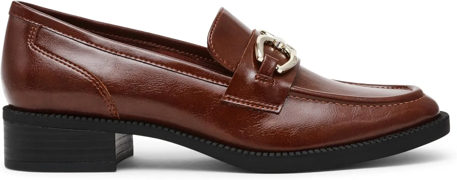 Anne Klein Womens Korrie Buckle Loafers