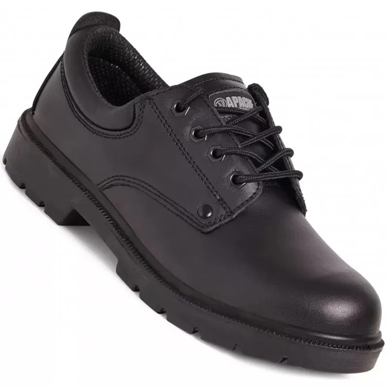 Apache Black Leather Water Resistant Safety Shoe