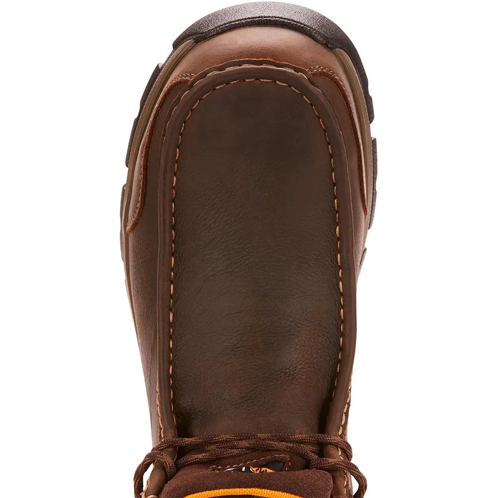Ariat Men's Edge Moccasin Water Proof Safety Shoes - Dark Brown