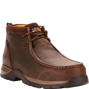 Ariat Men's Edge Moccasin Water Proof Safety Shoes - Dark Brown