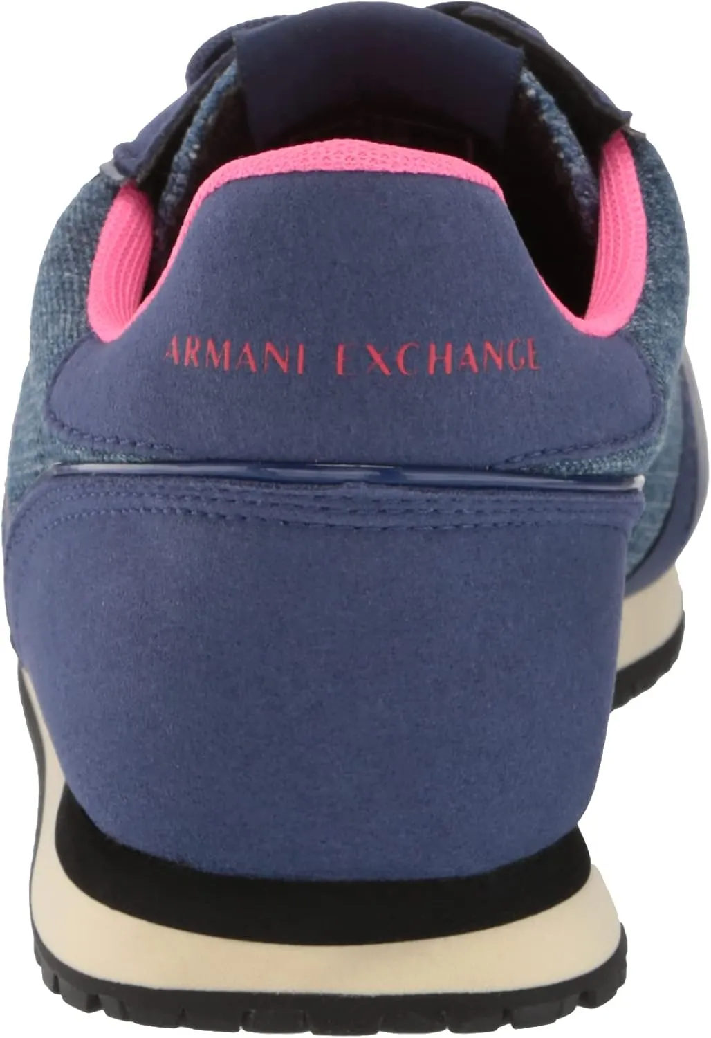 Armani Exchange Women's Texturized Suede & Mesh Logo Sneaker