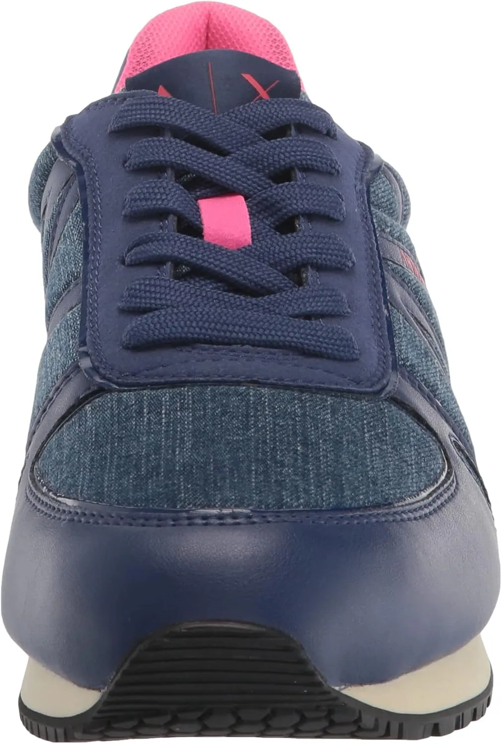 Armani Exchange Women's Texturized Suede & Mesh Logo Sneaker