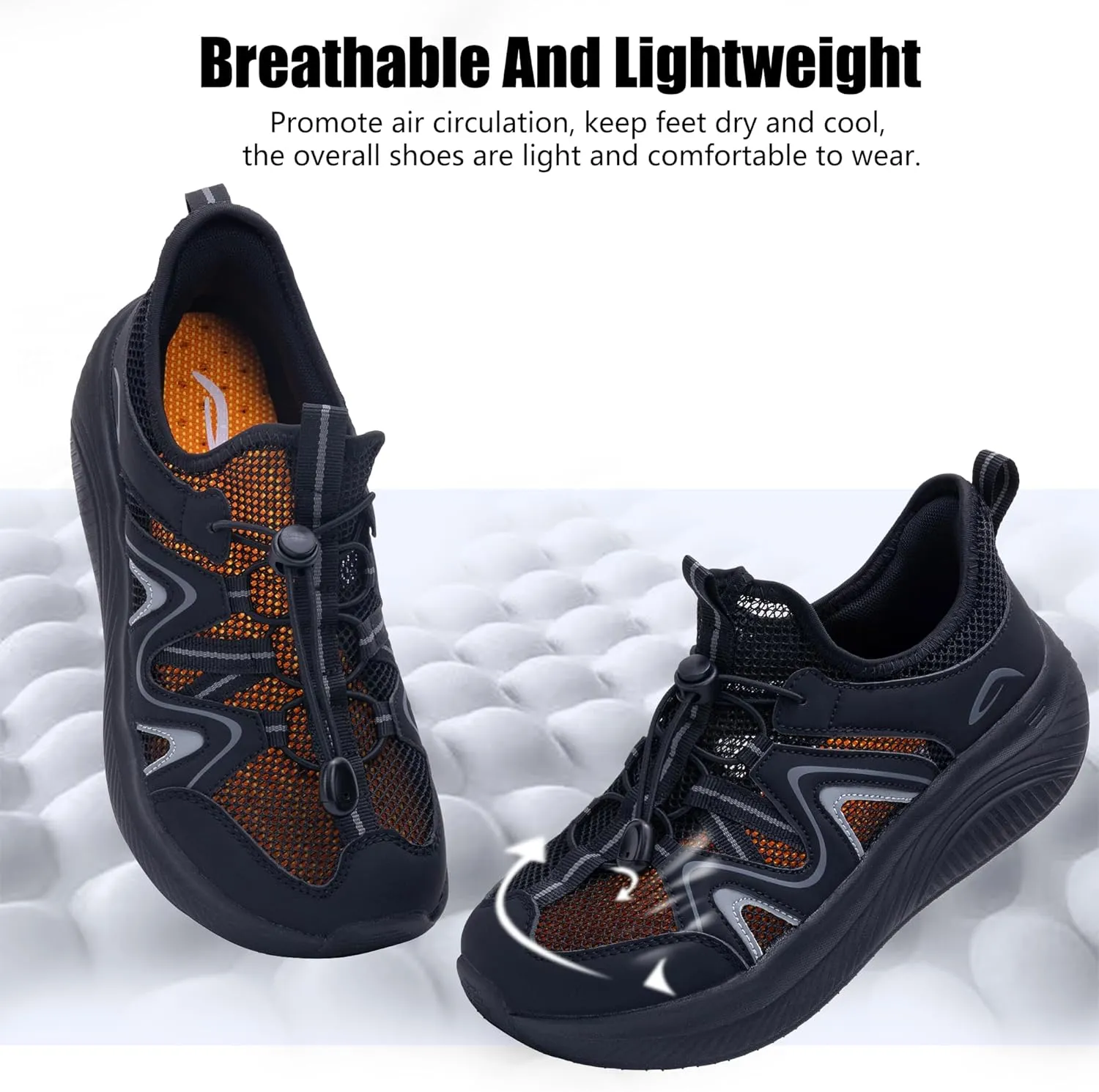 Artlea Wide Toe Box Shoes Women Walking Shoes Arch Support Plantar Fasciitis Orthotic Sneakers Slip On Running Tennis Shoes
