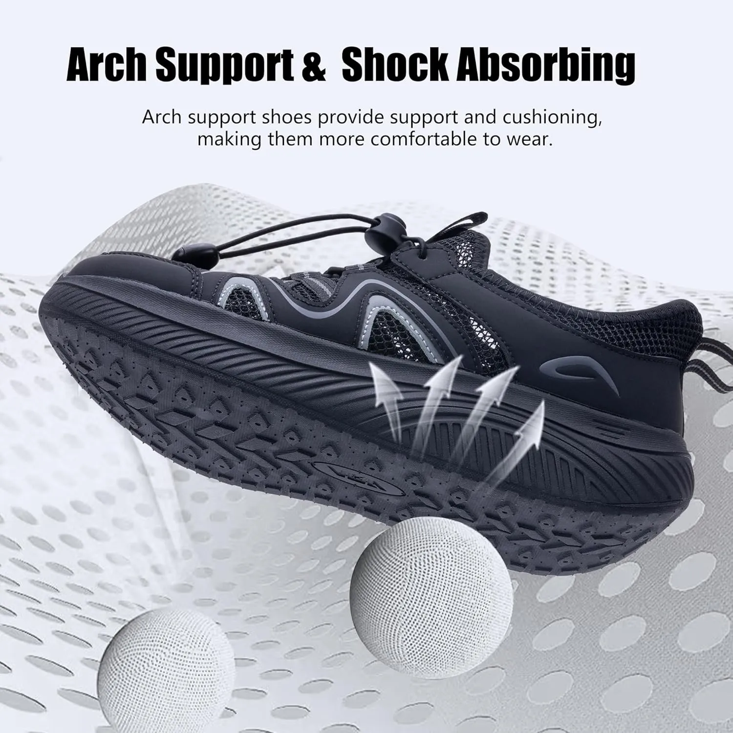Artlea Wide Toe Box Shoes Women Walking Shoes Arch Support Plantar Fasciitis Orthotic Sneakers Slip On Running Tennis Shoes