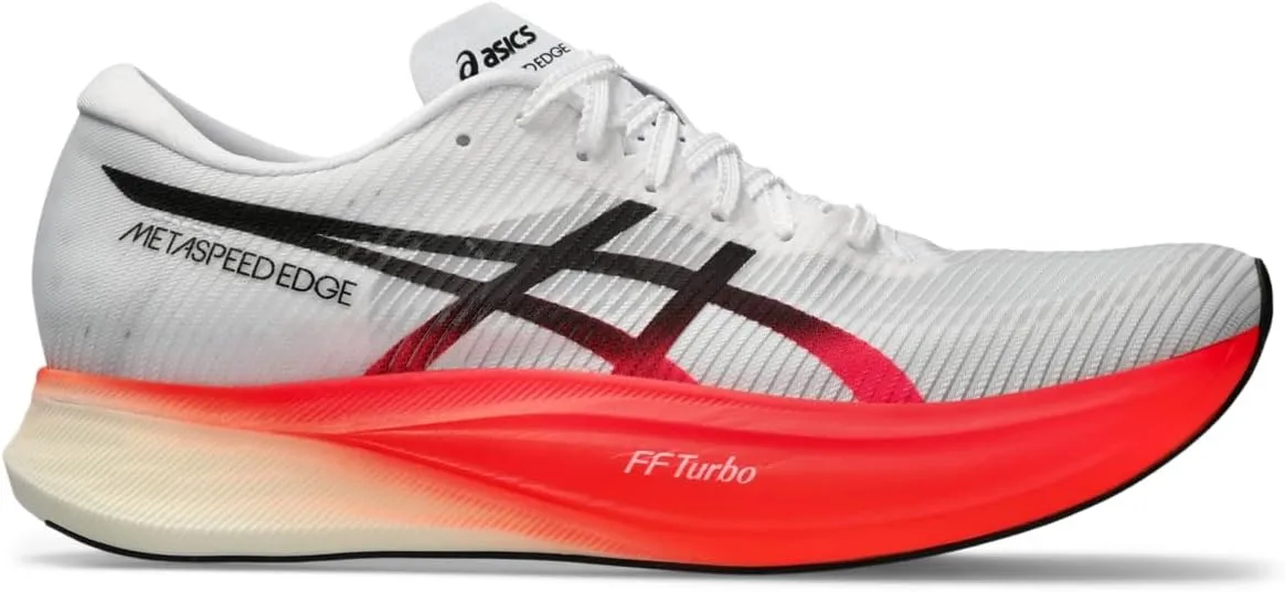 Asics Unisex METASPEED Edge  Running Shoe, 5.5, White/Black
