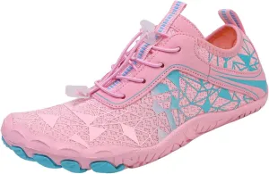 Athletic Hiking Water Shoes Womens Mens Quick Dry Barefoot for Beach Walking Kayaking Surfing Training Aqua Shoes with Comfy Cushion Sole Summer Wading Shoe with Adjustable Lace for Men Women