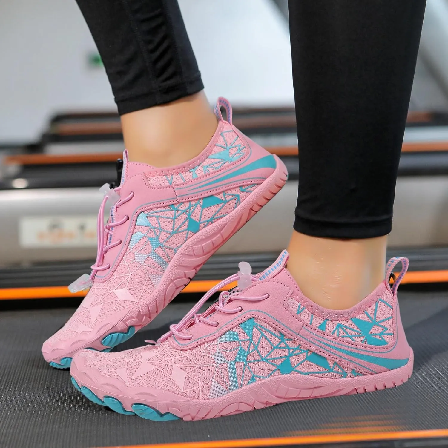 Athletic Hiking Water Shoes Womens Mens Quick Dry Barefoot for Beach Walking Kayaking Surfing Training Aqua Shoes with Comfy Cushion Sole Summer Wading Shoe with Adjustable Lace for Men Women