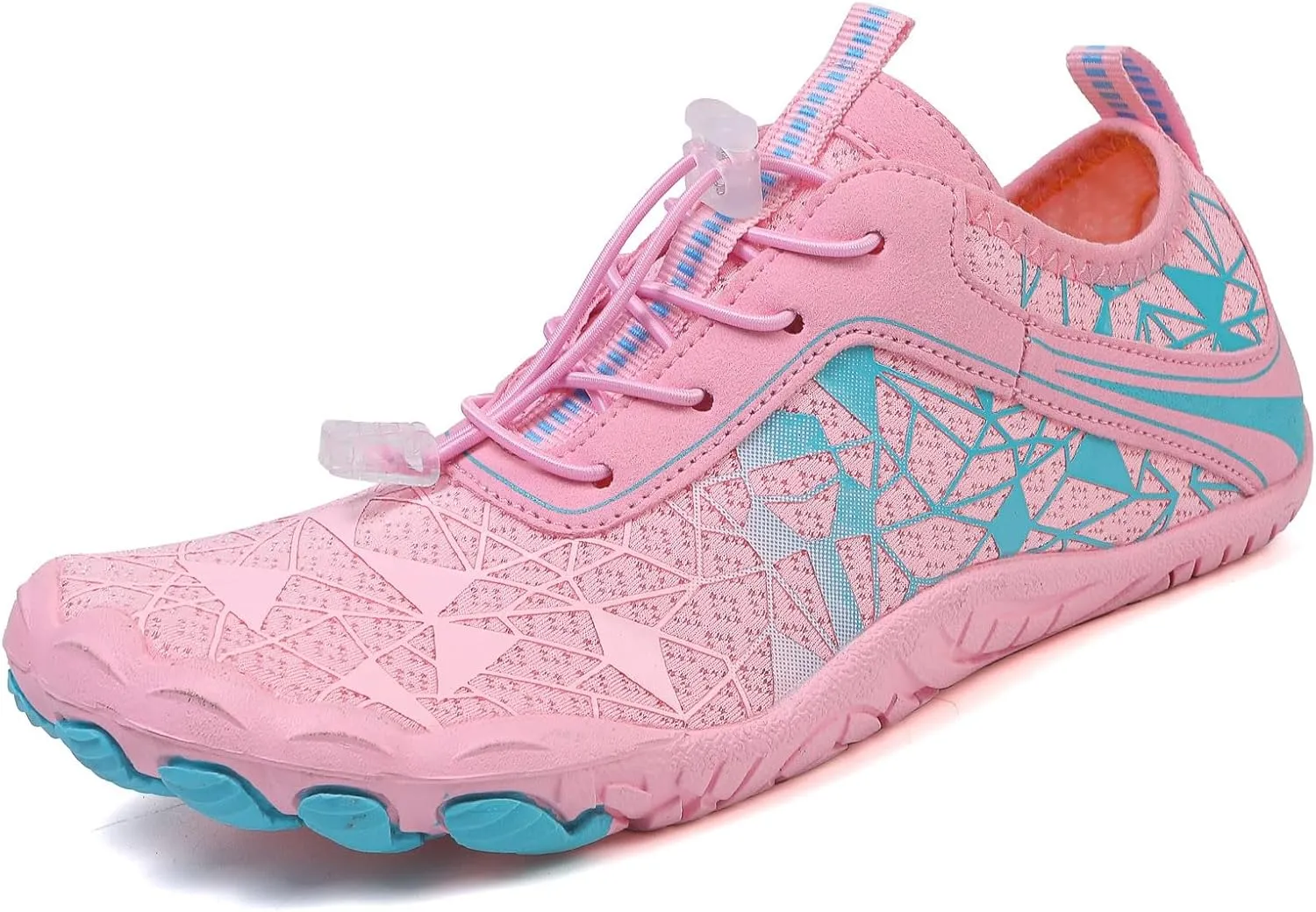 Athletic Hiking Water Shoes Womens Mens Quick Dry Barefoot for Beach Walking Kayaking Surfing Training Aqua Shoes with Comfy Cushion Sole Summer Wading Shoe with Adjustable Lace for Men Women