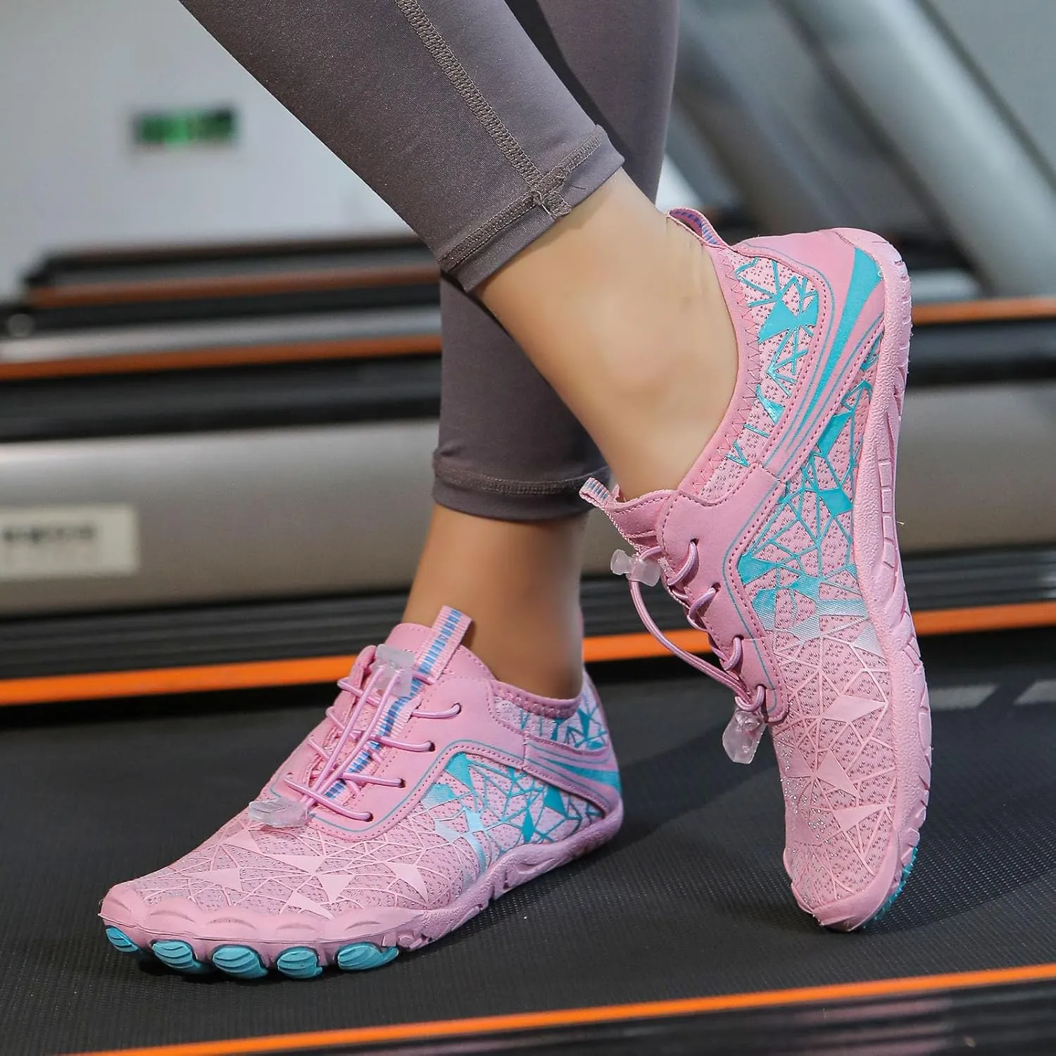 Athletic Hiking Water Shoes Womens Mens Quick Dry Barefoot for Beach Walking Kayaking Surfing Training Aqua Shoes with Comfy Cushion Sole Summer Wading Shoe with Adjustable Lace for Men Women