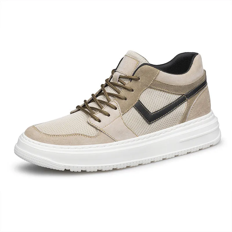 Atmungsaktive Mesh-Leder-Sneaker