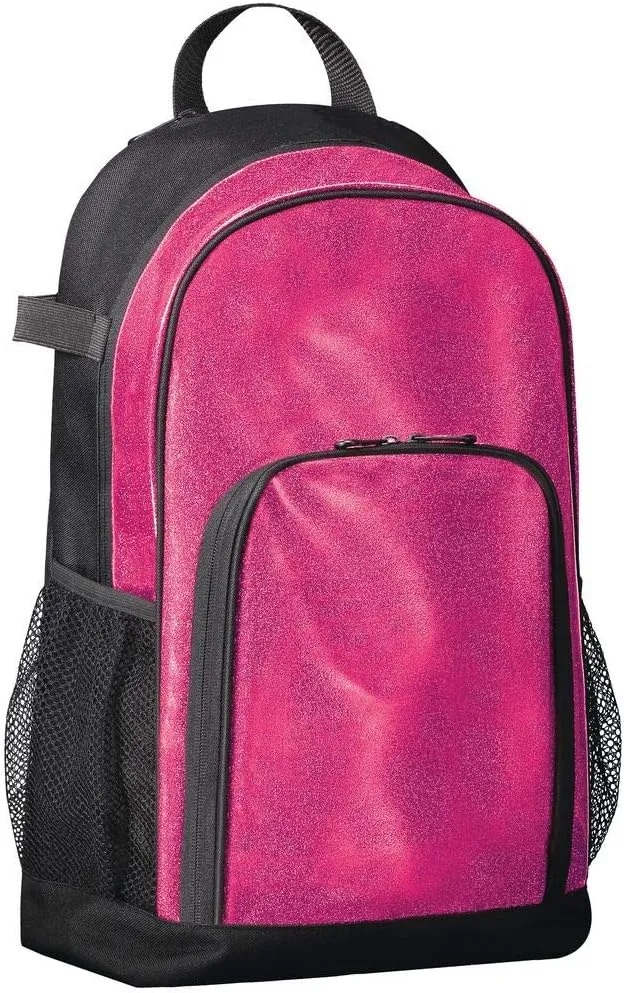 Augusta Sportswear Backpack, Pink Glitter/Black, One Size