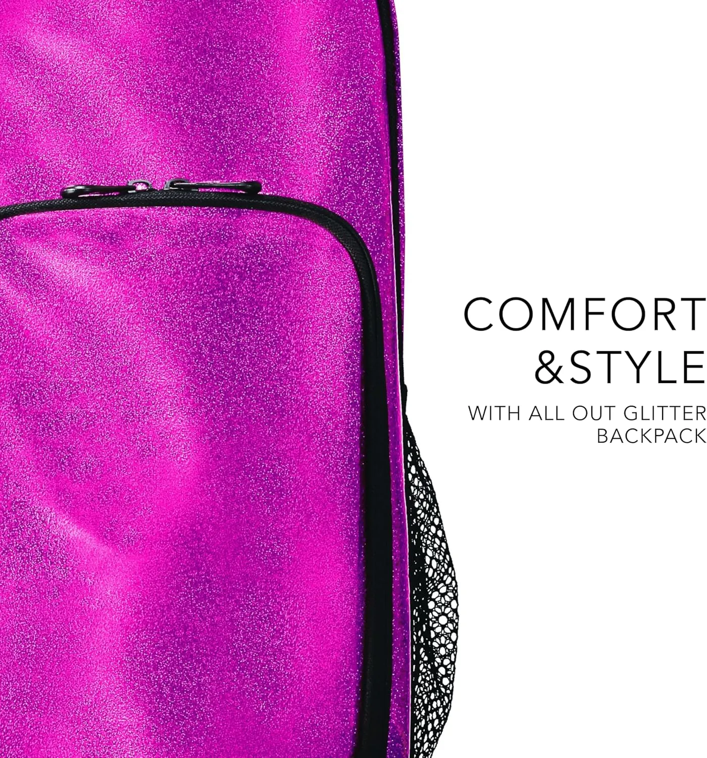 Augusta Sportswear Backpack, Pink Glitter/Black, One Size