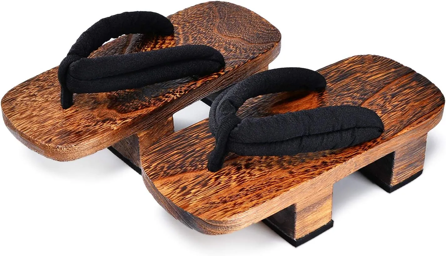 Azumasun Japanese Wooden Clogs with Tabi Socks For Men Women