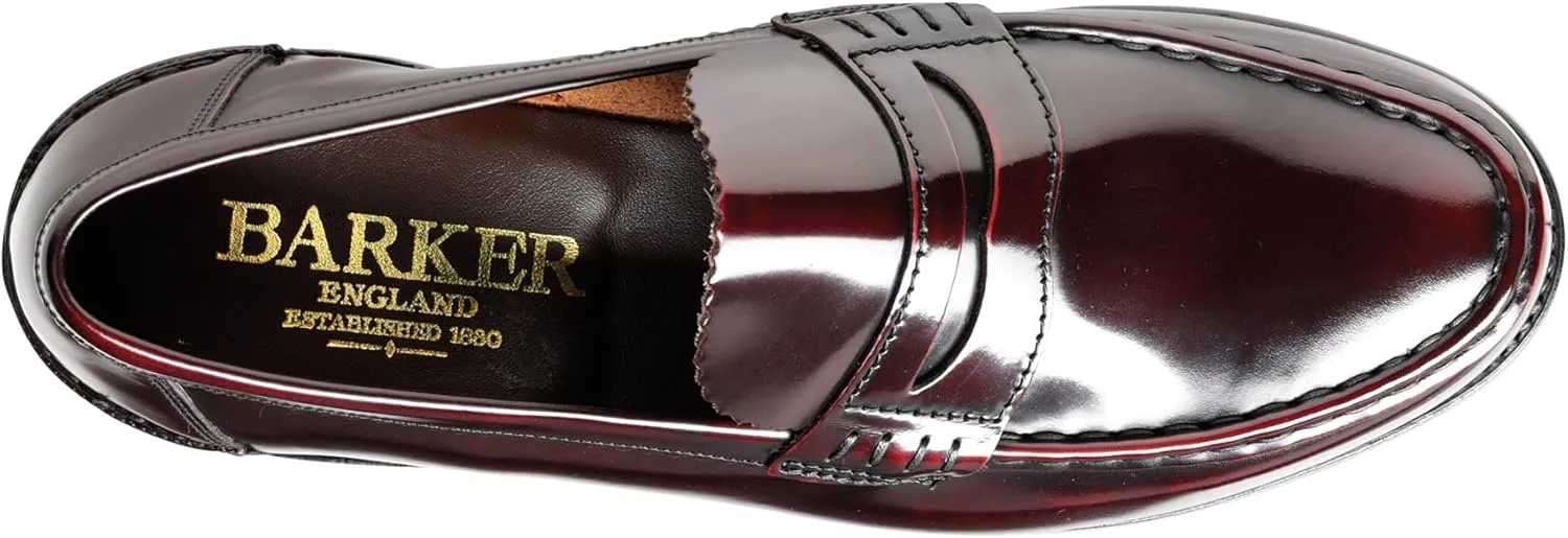 BARKER Caruso Men's Handmade Leather Loafer Shoes – Classic Penny Loafer, Goodyear Welted, Full Leather Sole & Lining, Business & Formal Wear