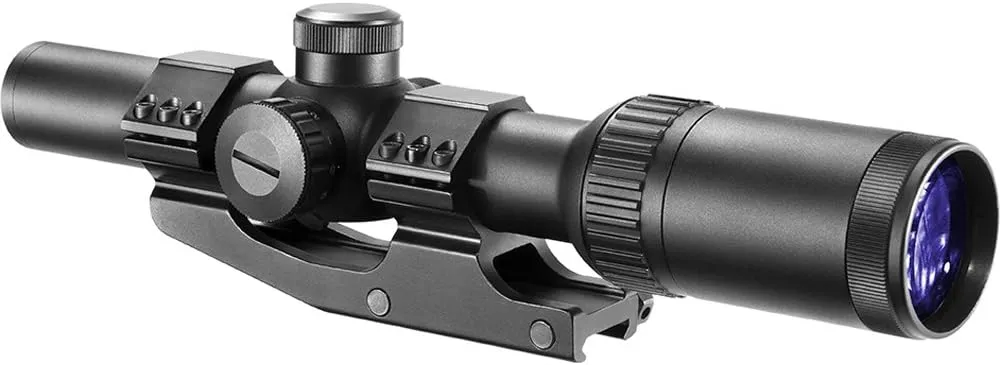 Barska Rifle Scope for Hunting & Target Shooting - Illuminated Reticle, Fully Multi-Coated Optics, with Scope Caps