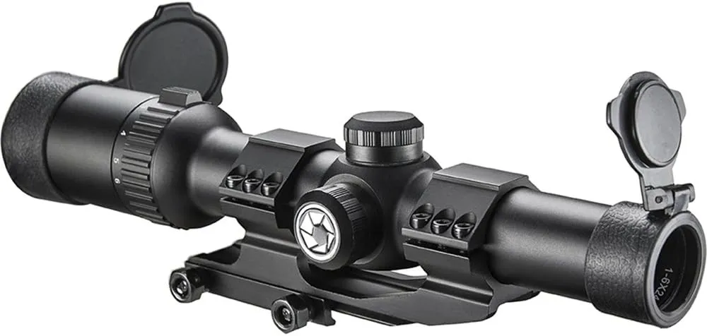 Barska Rifle Scope for Hunting & Target Shooting - Illuminated Reticle, Fully Multi-Coated Optics, with Scope Caps