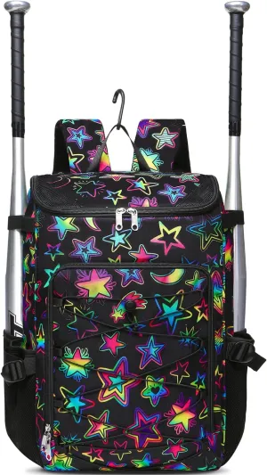Baseball Softball Gear Bag Backpack for Boys Girls Ages 6-8 8-12 12-14 Large Kids T-Ball Bat Bags with Ventilated Shoe Compartment Baseball Softball Players Stuff Supplies