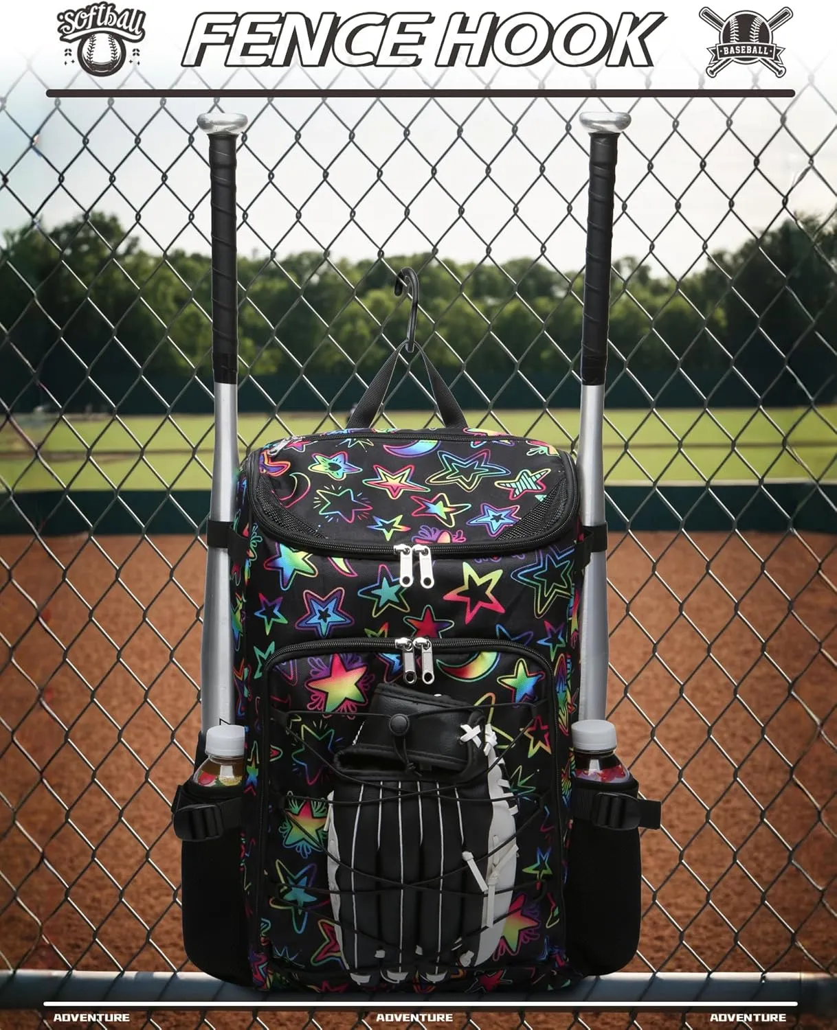 Baseball Softball Gear Bag Backpack for Boys Girls Ages 6-8 8-12 12-14 Large Kids T-Ball Bat Bags with Ventilated Shoe Compartment Baseball Softball Players Stuff Supplies