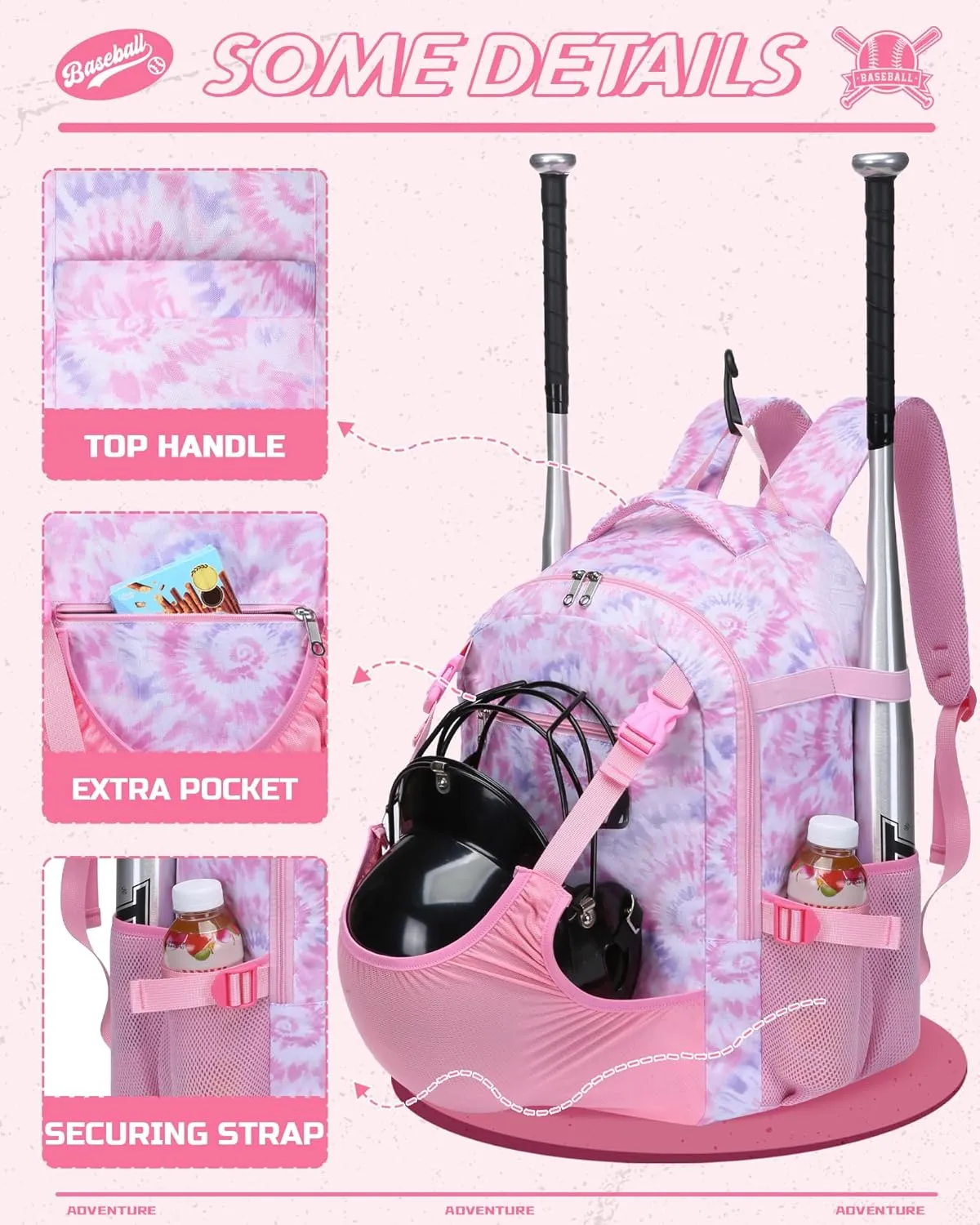 Baseball Softball Tball Backpack for Kids Boys Girls 5-8 8-12 12-14 Large Youth Bat Bag for Game Gear Storage Baseball Softball Equipment Back Pack with Separate Shoe Bag