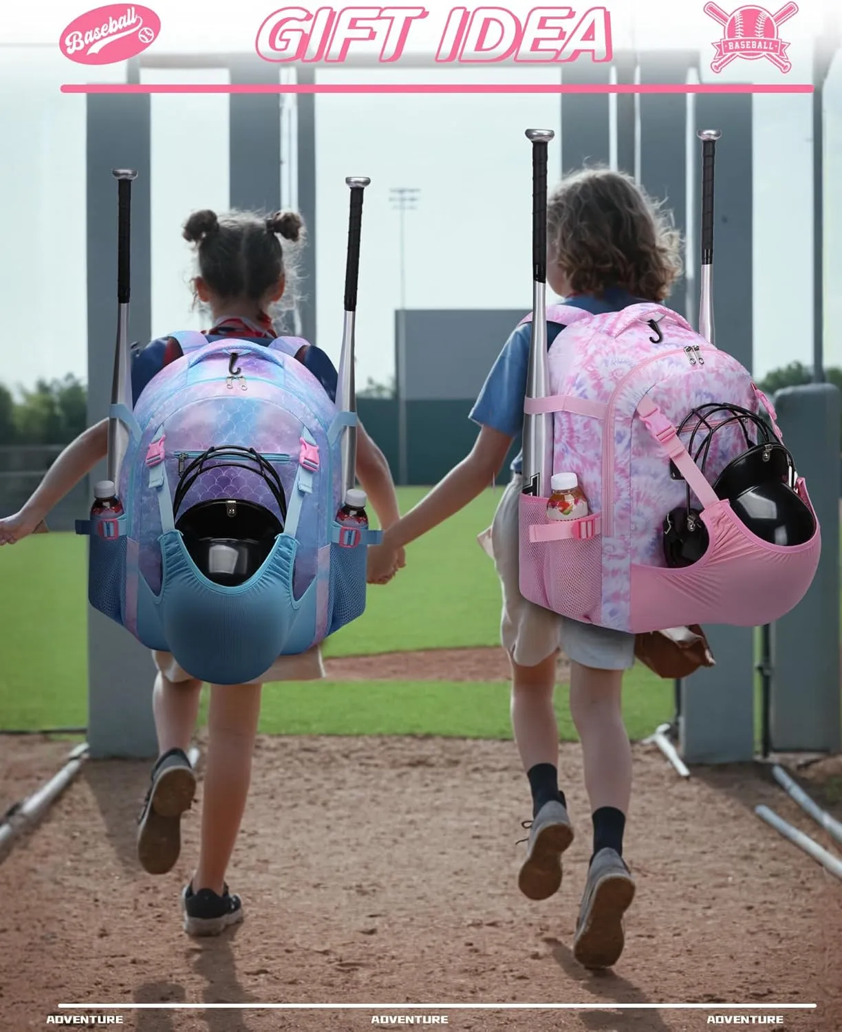 Baseball Softball Tball Backpack for Kids Boys Girls 5-8 8-12 12-14 Large Youth Bat Bag for Game Gear Storage Baseball Softball Equipment Back Pack with Separate Shoe Bag