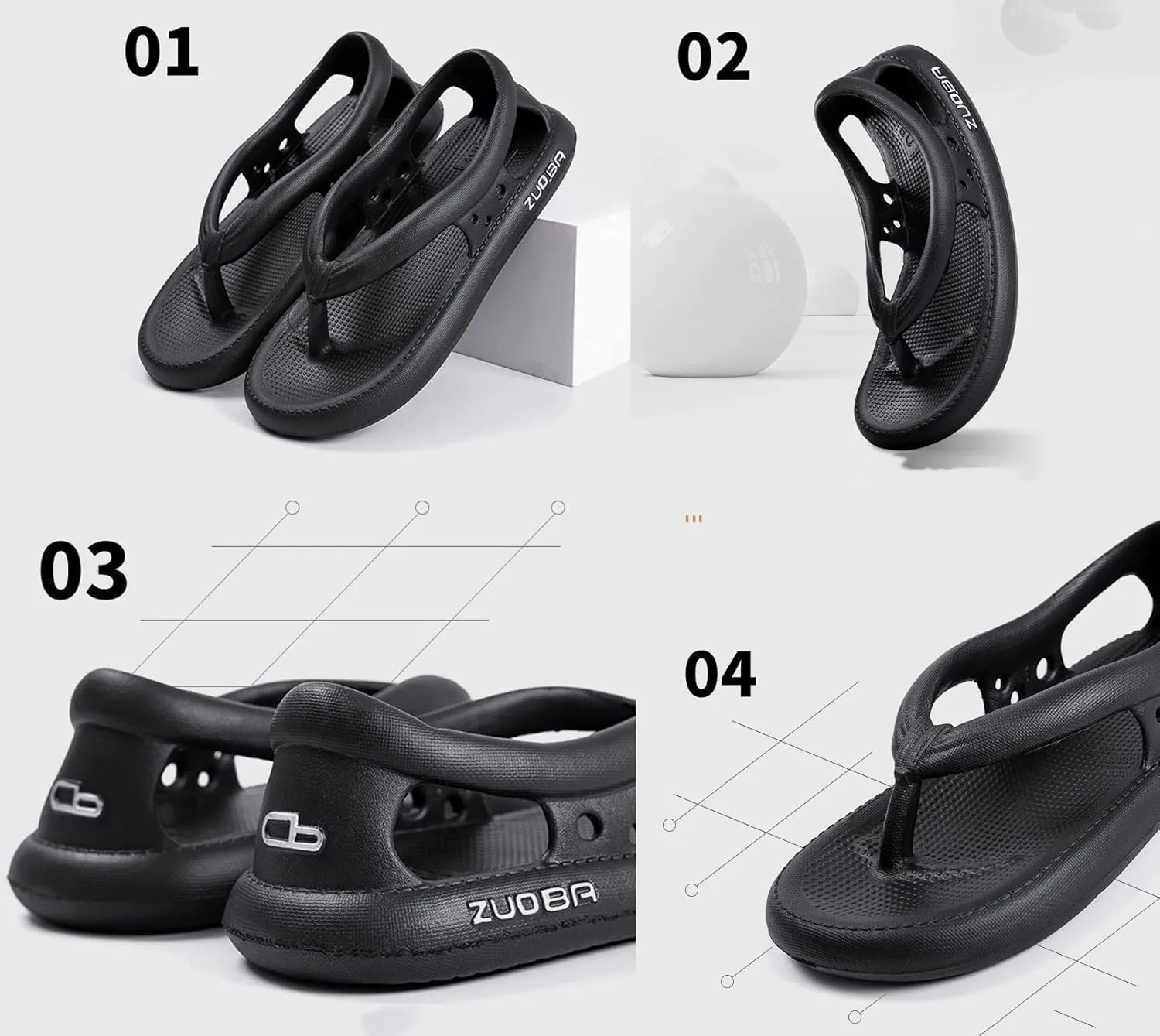 Bazuo Sandals Bazuo Non-Slip Slippers,2023 Summer New Beach Unisex Flops Sandals Comfort Walking Outdoor Couple Bathroom Slippers