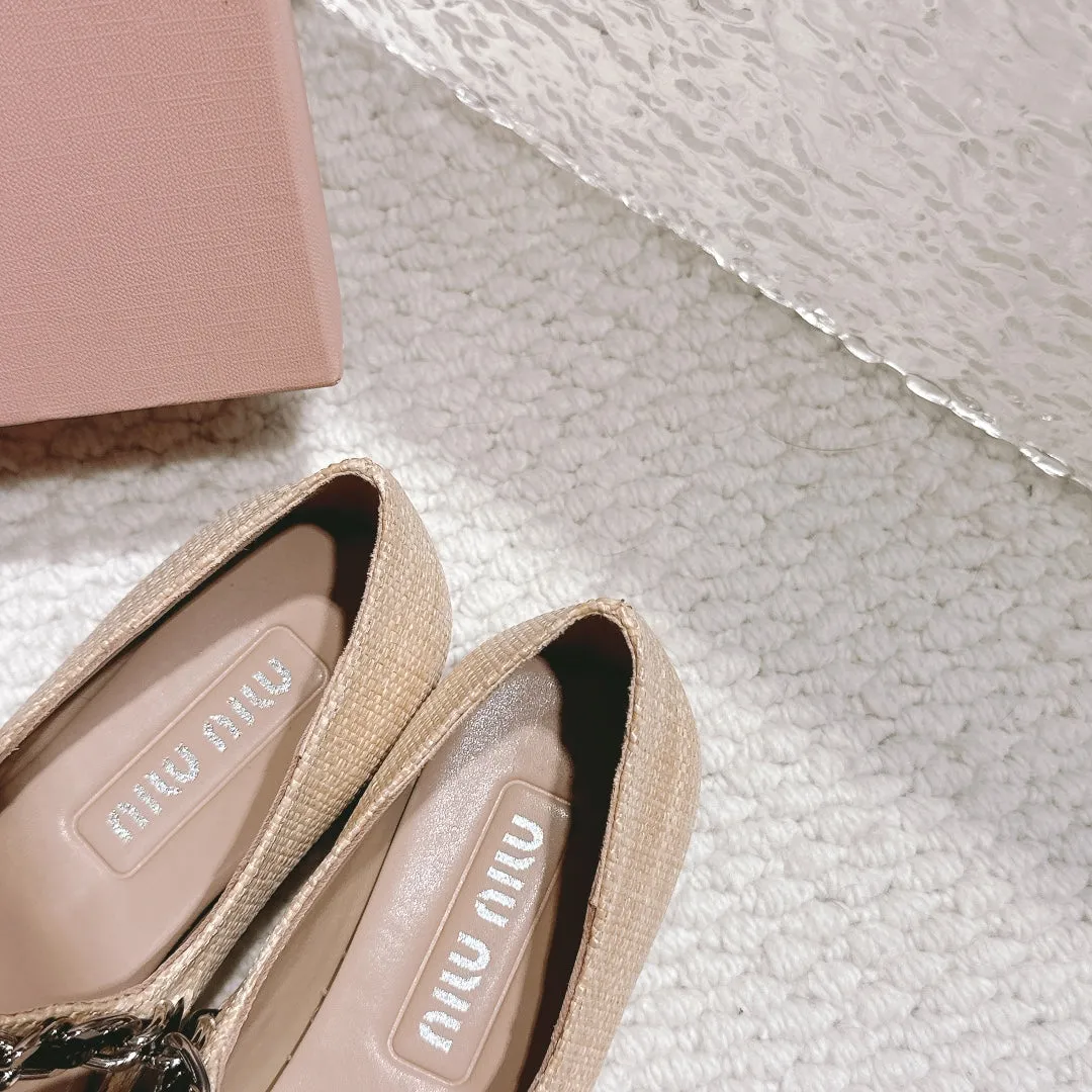 Beige and Black Ballerina
