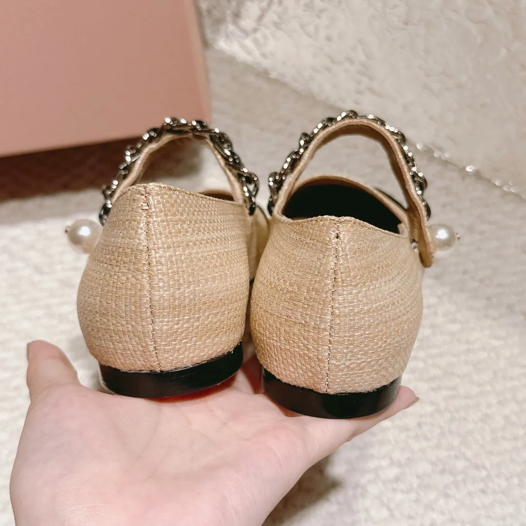 Beige and Black Ballerina