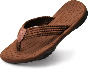 BEMGNAR Men's Flip Flops,Comfort Thong Sandals with Arch Support,Quick-Dry Non-Slip sliders for Outdoor Summer Beach