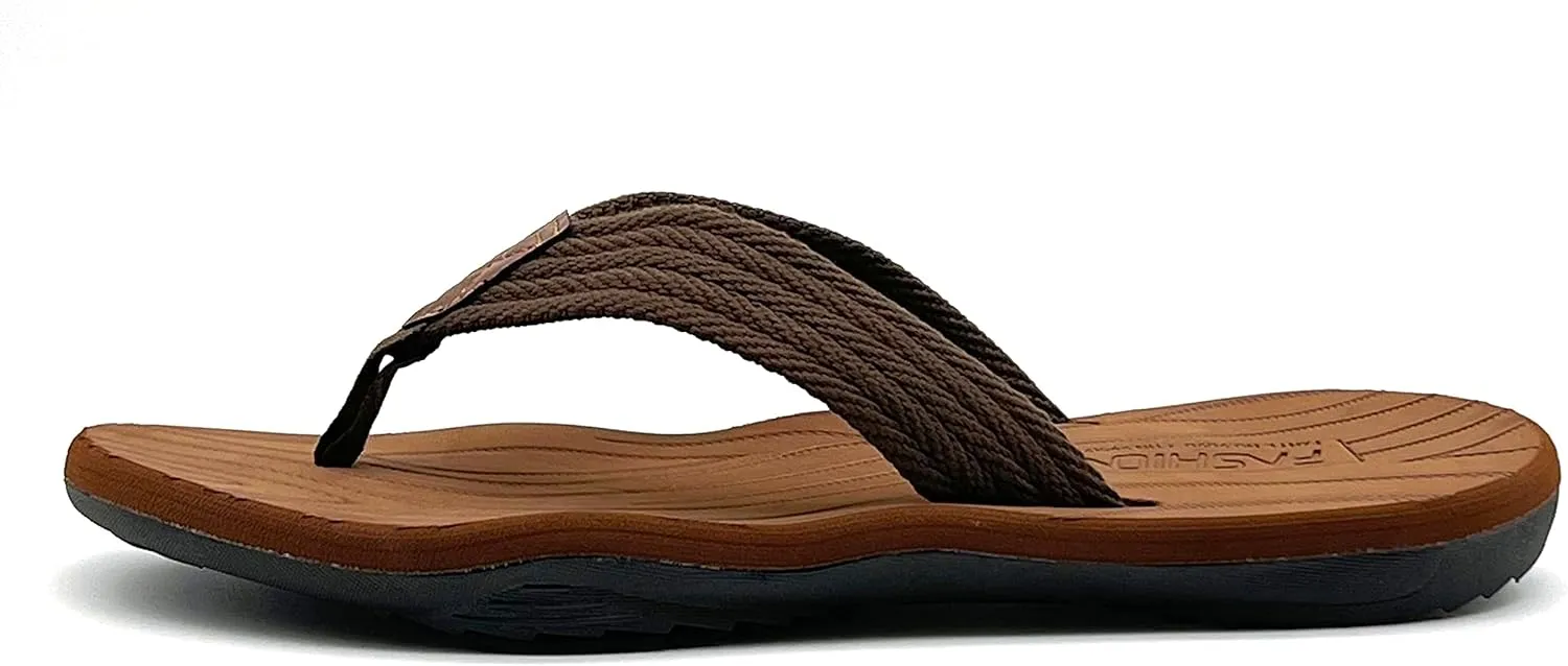 BEMGNAR Men's Flip Flops,Comfort Thong Sandals with Arch Support,Quick-Dry Non-Slip sliders for Outdoor Summer Beach