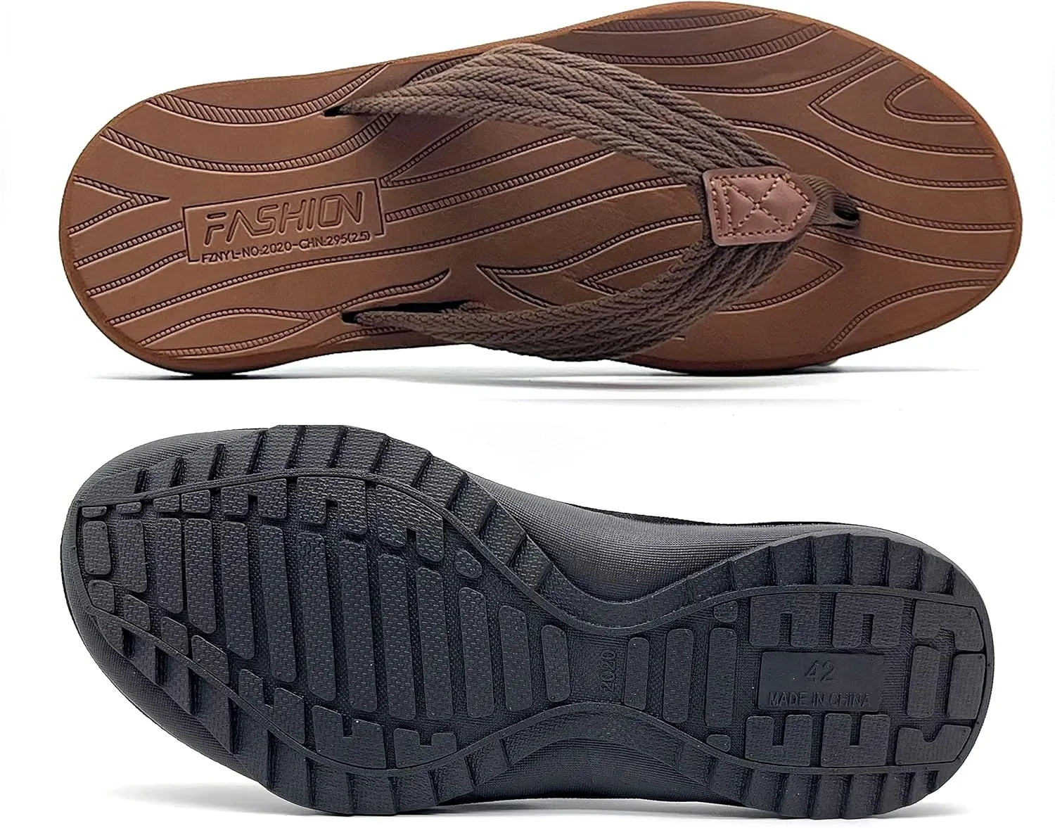 BEMGNAR Men's Flip Flops,Comfort Thong Sandals with Arch Support,Quick-Dry Non-Slip sliders for Outdoor Summer Beach