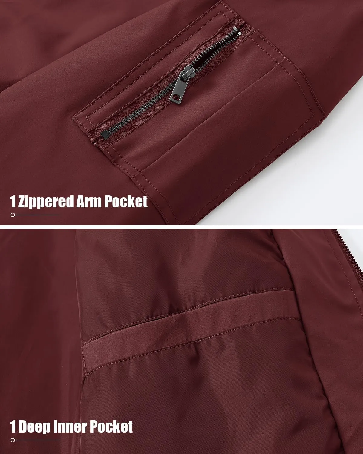 BGOWATU Men's Bomber Jacket Lightweight Windbreaker Jacket for Men Casual Fall Coat