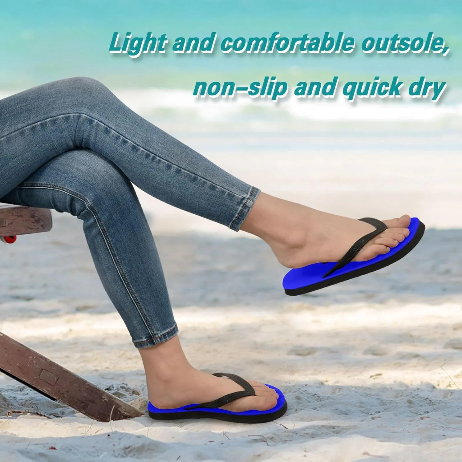 Black Solid Flip Flop Beach Summer Casual Sandal for Women & Men Shower Shoes