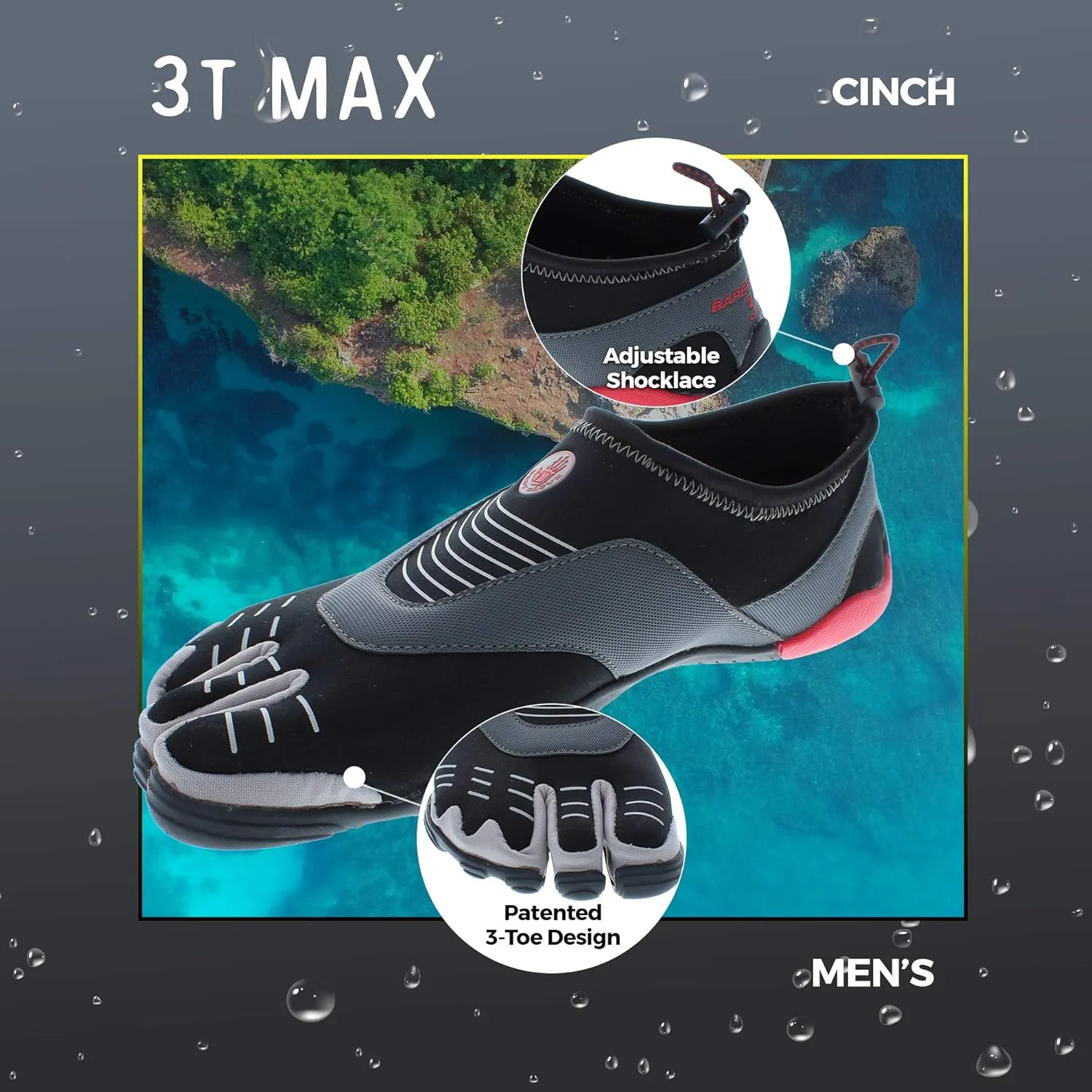 Body Glove Men's 3T Barefoot Cinch Water Shoe