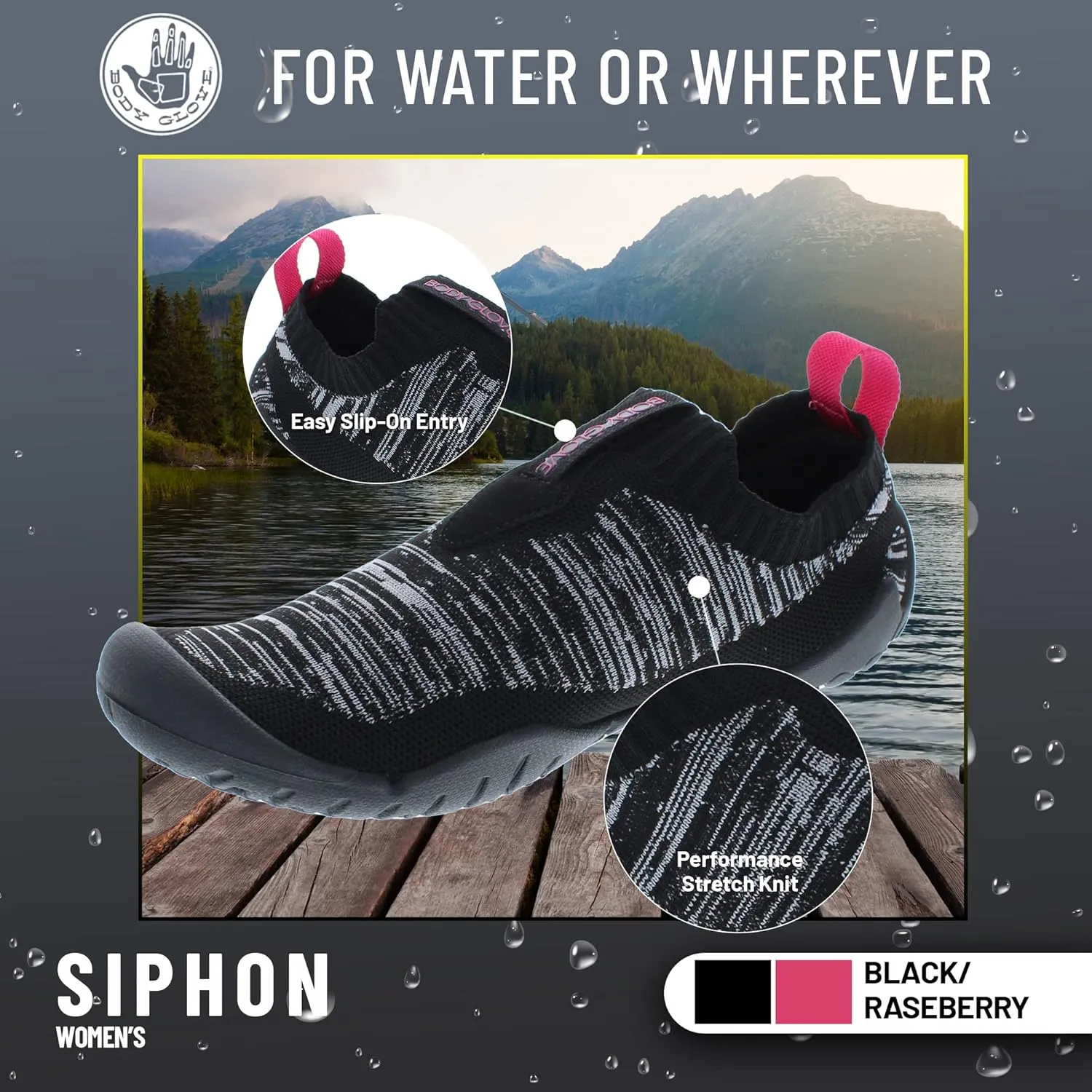 Body Glove Men's Siphon Water Shoe - Water Shoes for Men, Swim Shoes, Aqua Sock, Non Slip Shoes for Men, Minimalist Shoes, Neoprene Sock