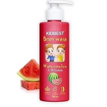 Body Wash 500ml - Watermelon Scent - Tear-Free, Anti-Bacterial, Paraben & SLS-Free - Gentle for Normal, Sensitive & Dry Skin - Baby, Toddler & Child Body Wash