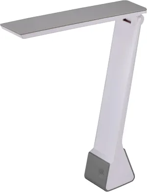 Bostitch Office Rechargeable Battery Led Desk Lamp, 3 Color Temperatures, Flip Open, Gray (KT-VLED1810-GRAY)